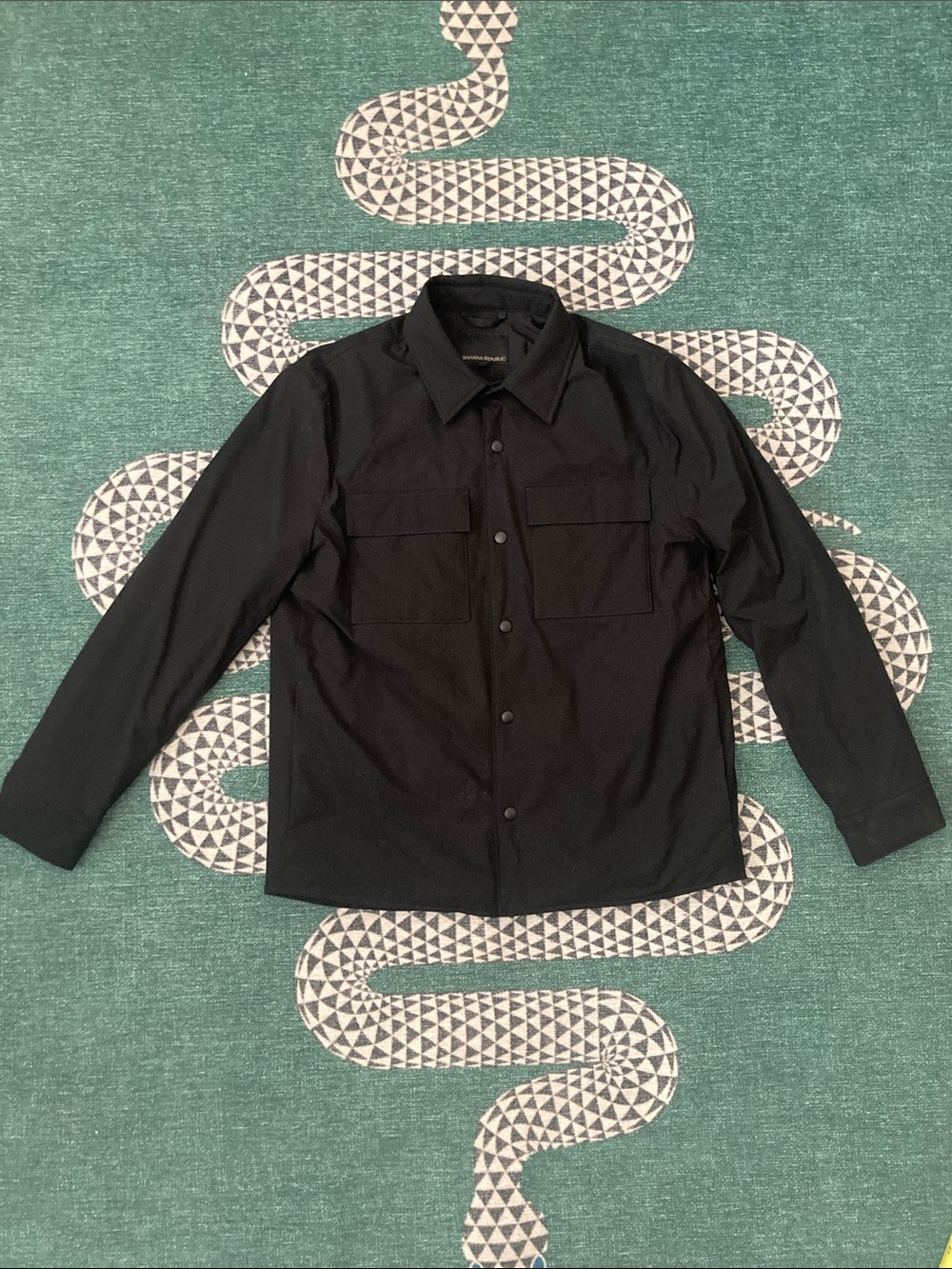 Banana Republic Motion-Tech Black Shirt Jacket. Size Medium.